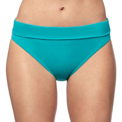 Dark turquoise fold over bikini bottoms